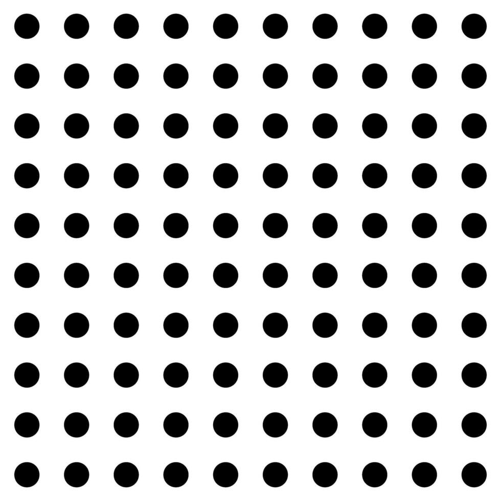 Black and White Polka Dot Pattern Repeat Background that is seamless and repeats. Design for web. vector