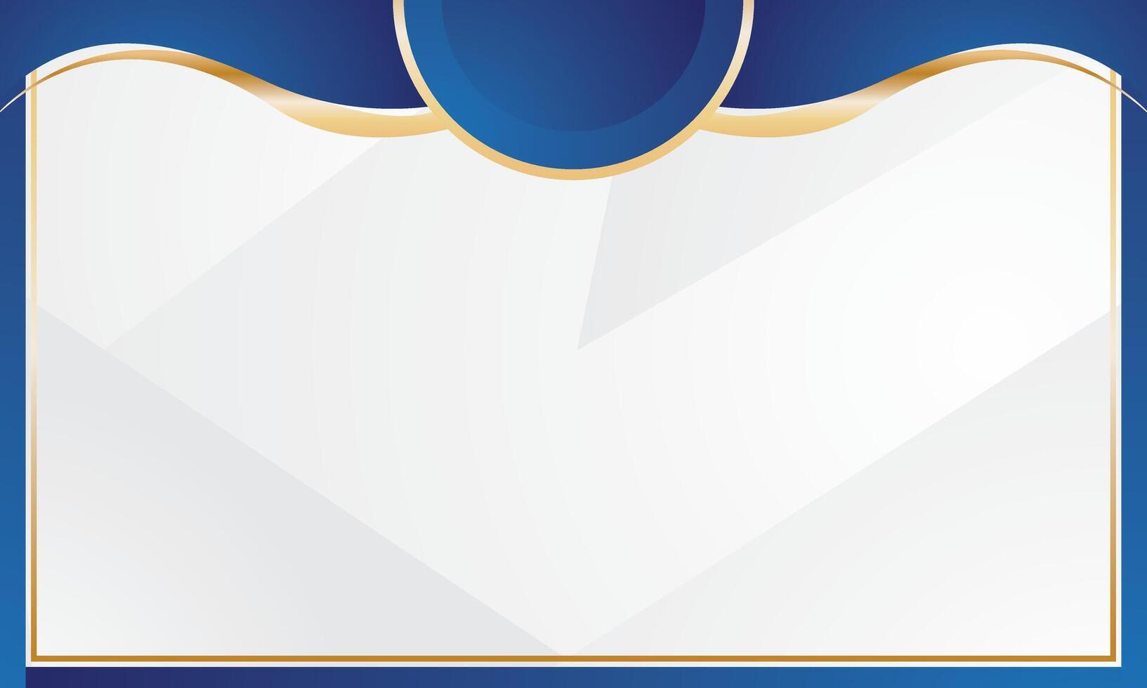 Blue and gold professional certificate vector
