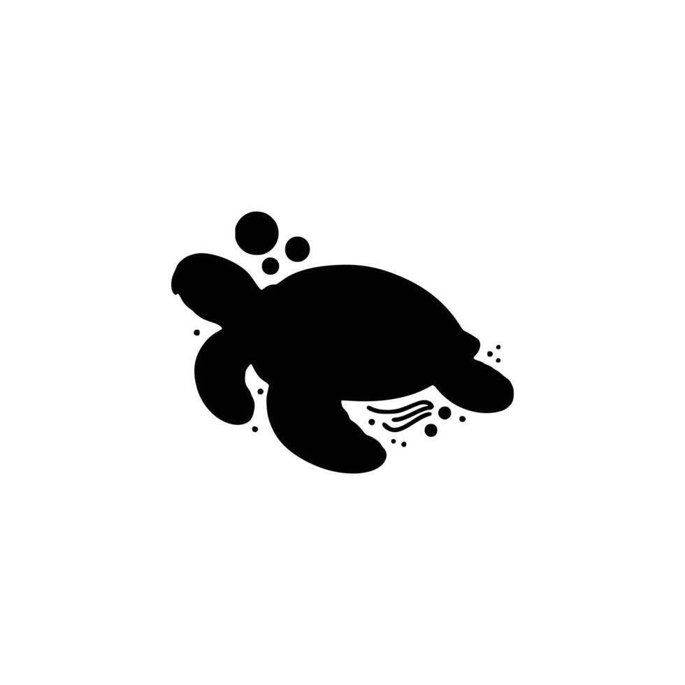 Sea turtle icon illustration vector