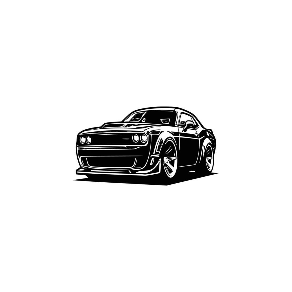 A black and white car logo on a white background vector