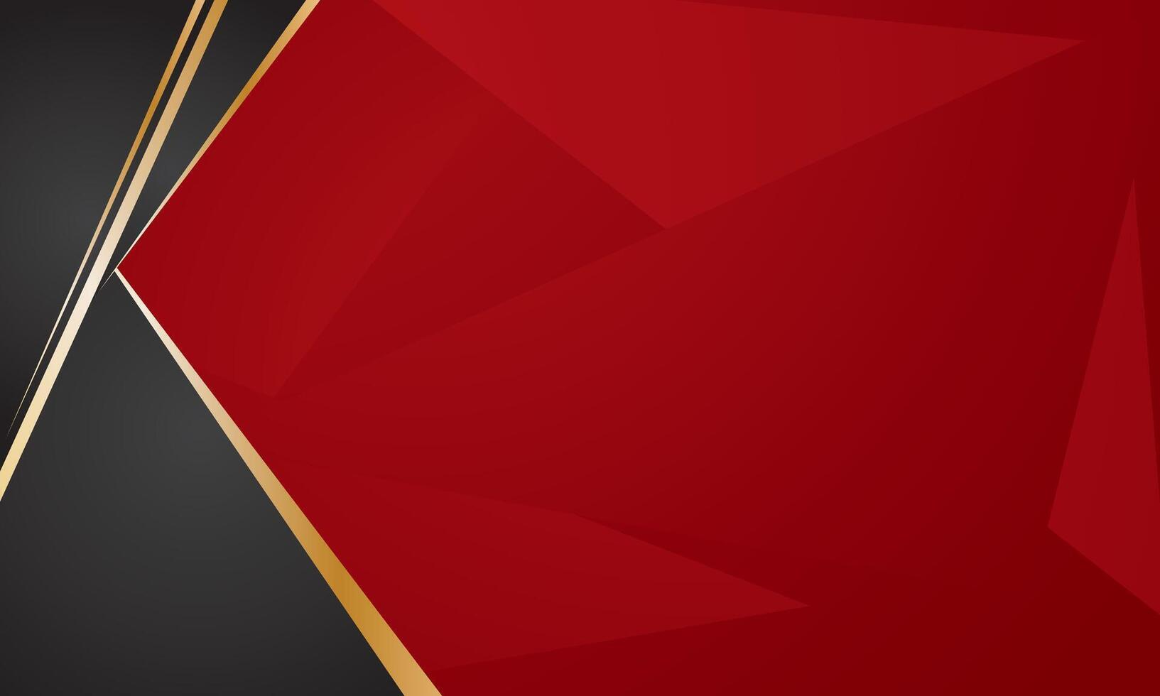 Red gold background with abstract geometry, suitable for certificates vector