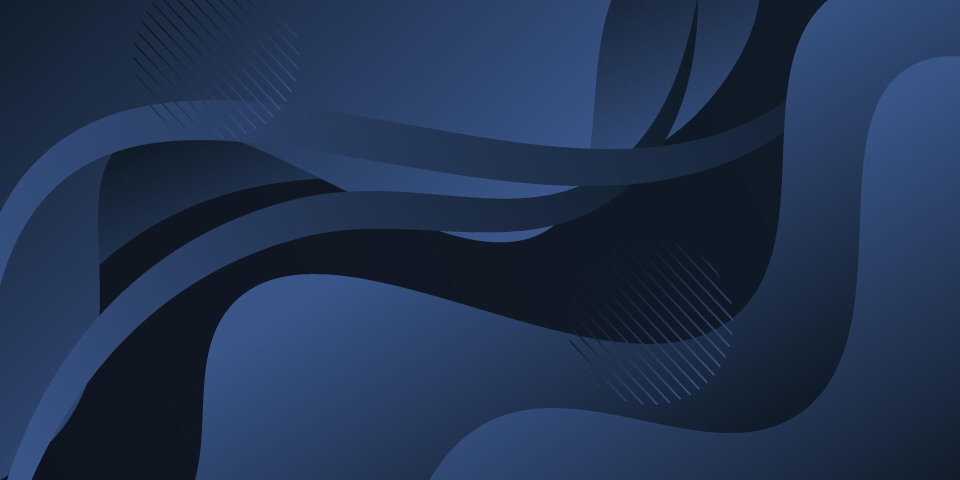 Abstract minimalist dark blue wave background. Modern concept background. Realistic waves with simple geometric patterns. vector