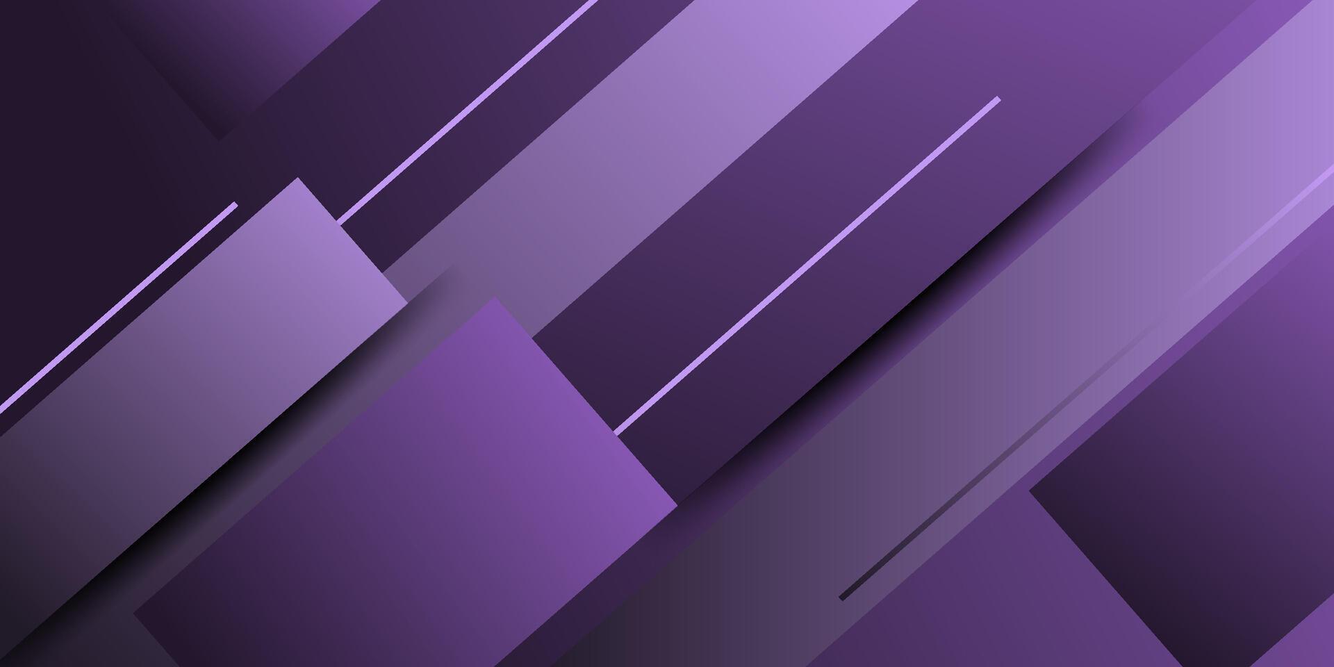 Abstract purple paper cut overlapping square background. Simple trendy banner shape pattern design. Eps10 vector