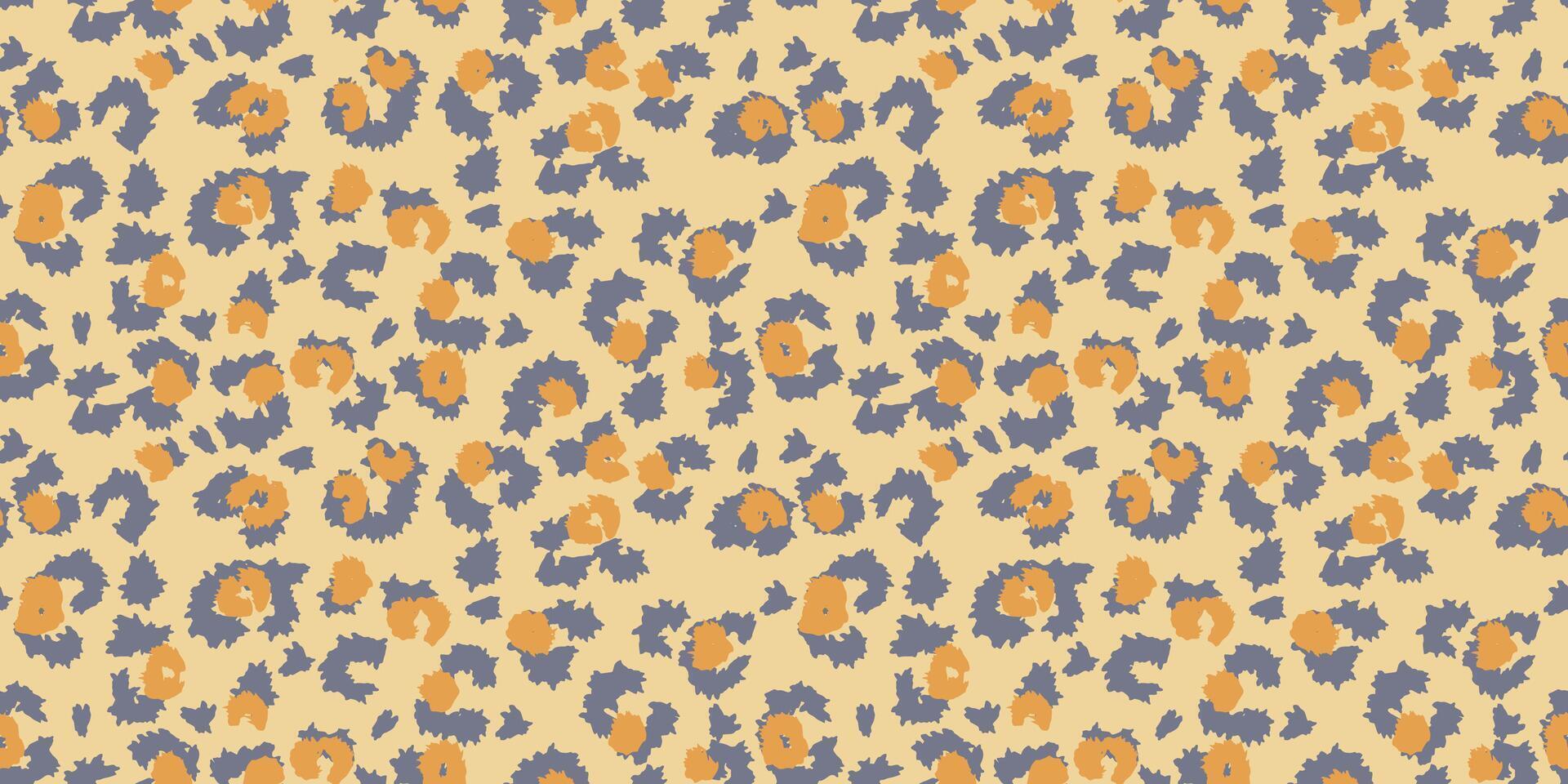 Seamless abstract leopard print pattern in yellow and gray tones on a beige background. Trendy animal inspired design for fashion, textiles, and modern branding vector
