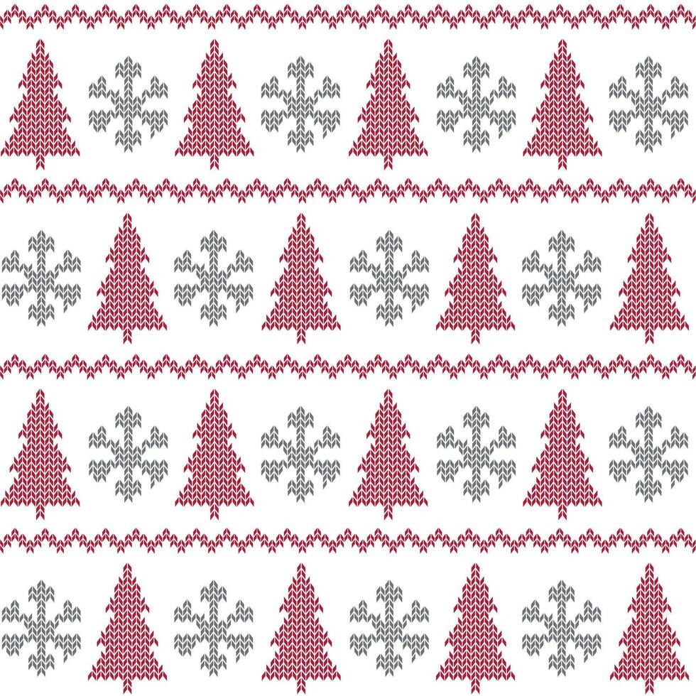 Seamless Christmas Chevron Pattern With Tree And Snowflakes For Gift Wrap And Fabric Print vector