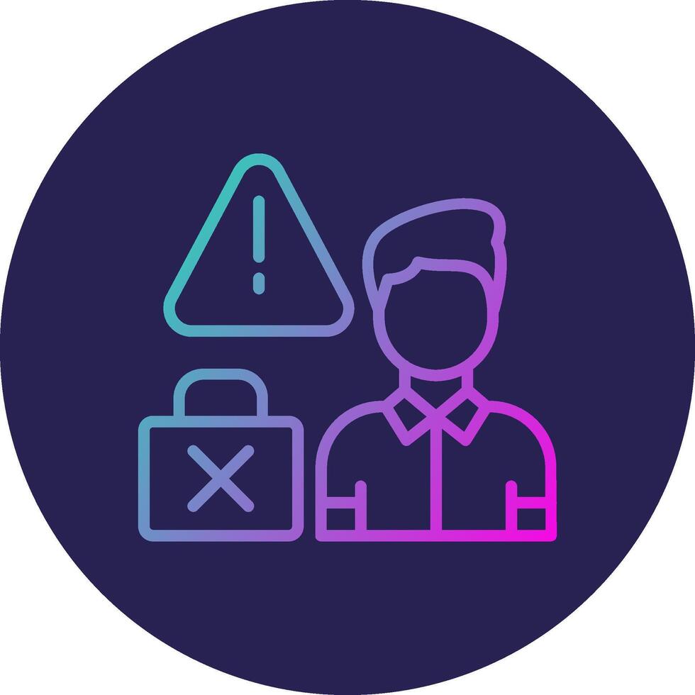 Job Loss Futuristic Application Interface Visual vector
