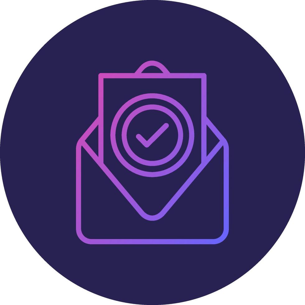 Accepted Clean Sketch Line Badge vector