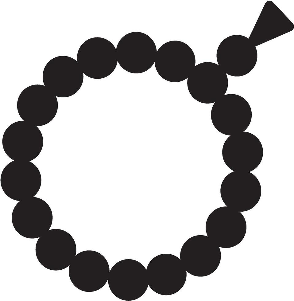 Prayer Beads icon isolated on white background vector