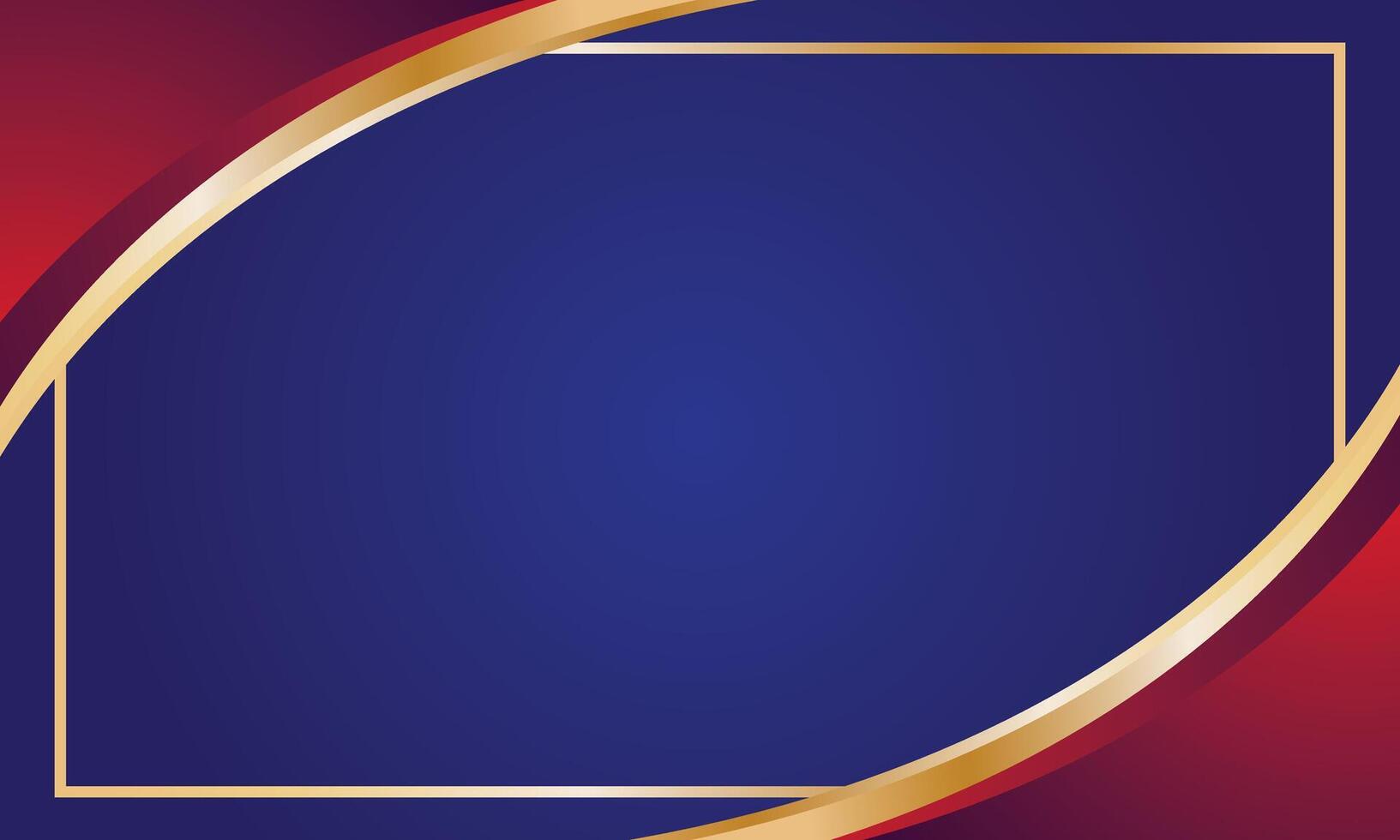 Luxury red blue gold curve design certificate template vector