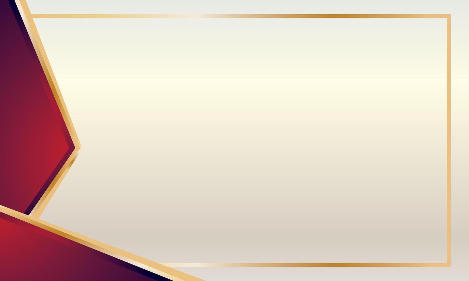 Luxury red gold geometry design certificate background vector