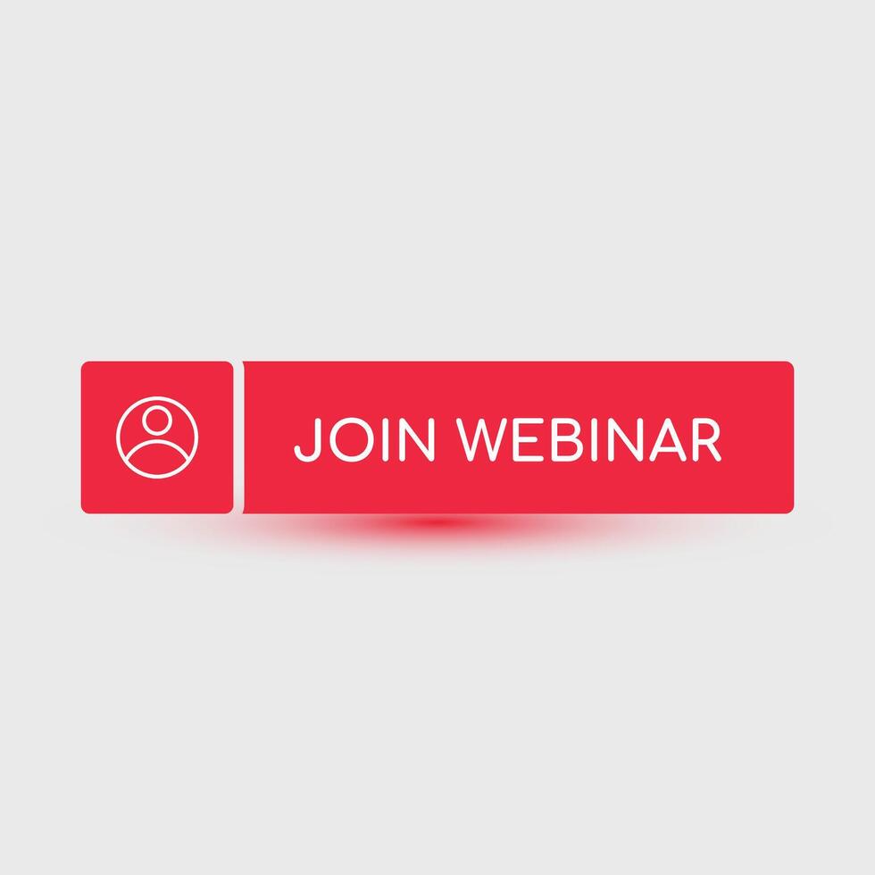 Join Webinar Button Design with Icon vector