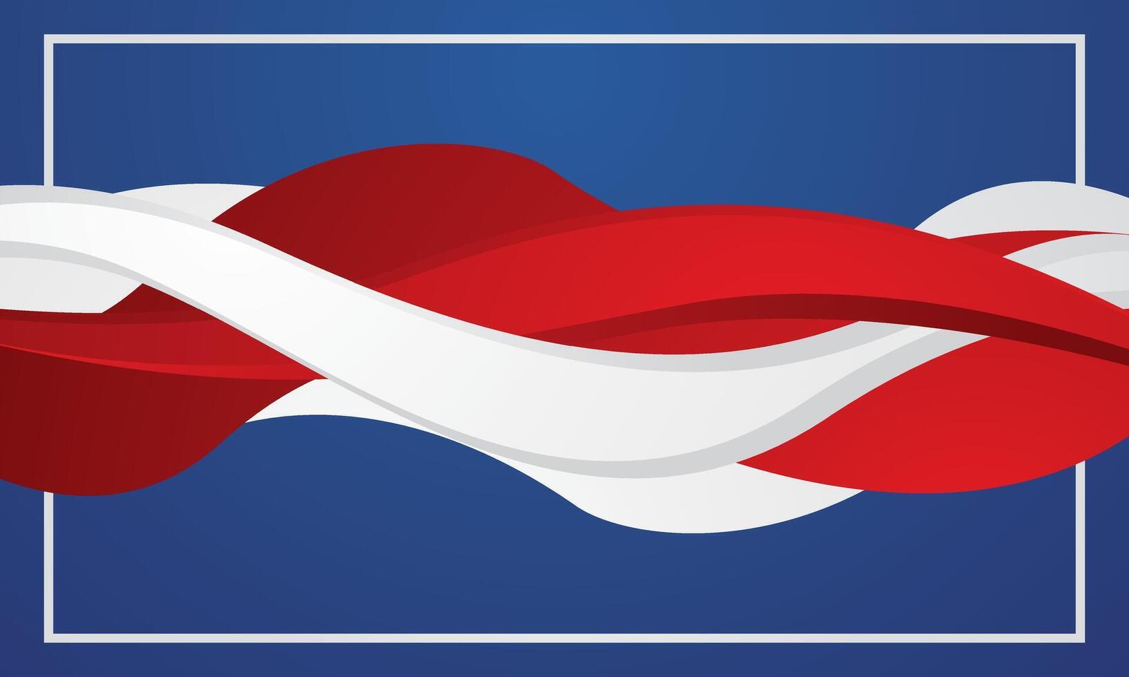 Modern abstract red blue white wave certificate background vector