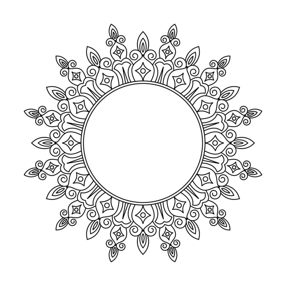 Bohemian Dream Mandala for Coloring Book Page vector