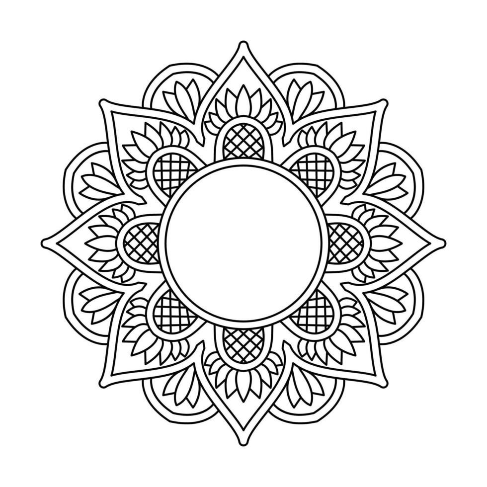 Whimsical Dream Mandala for Coloring Book Page vector