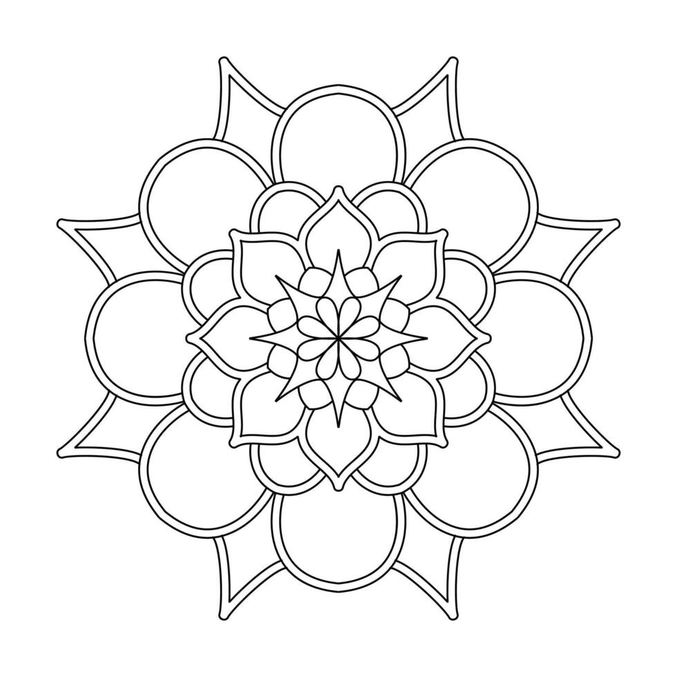 Decorative Engraved Pattern Mandala for Coloring Book Page vector
