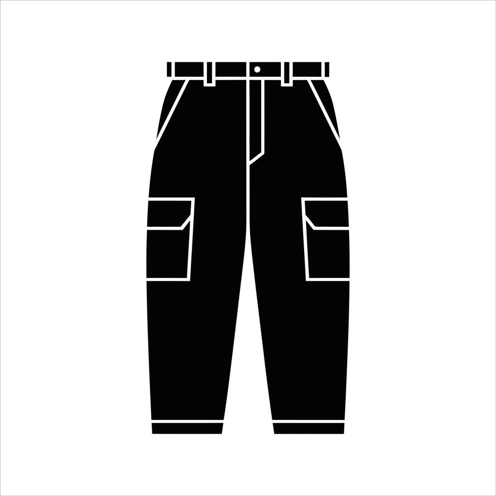 Pants Silhouette Icon Minimal Trousers Design vector