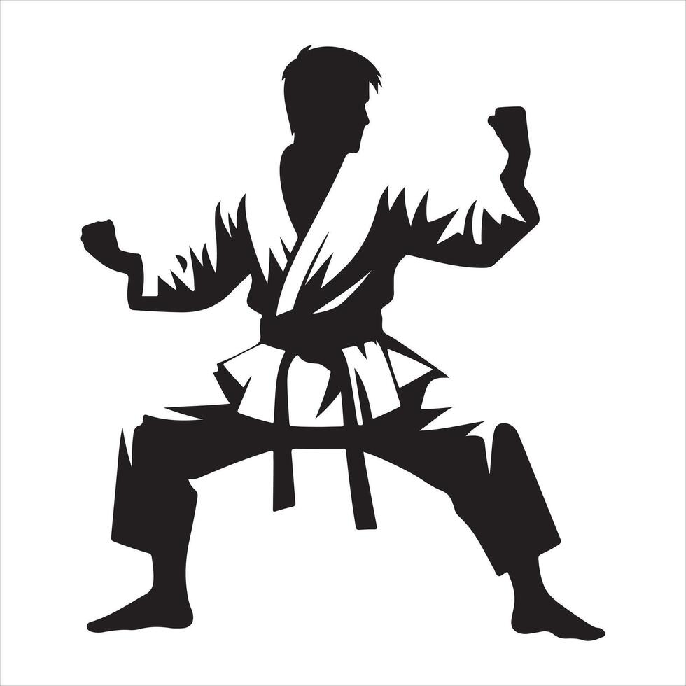 A Karate silhouette vector