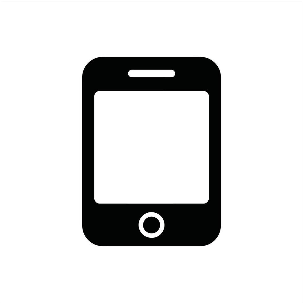 Mobile Device Silhouette Clean and Minimal Phone Symbol vector