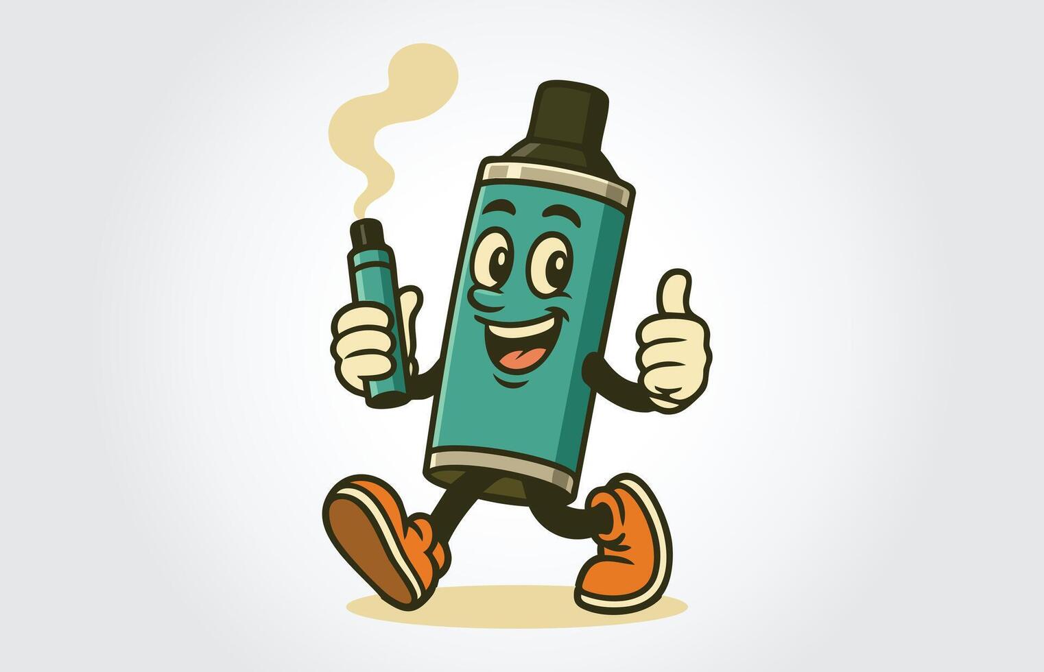 Vape Smoking Mascot Cartoon Character Template vector