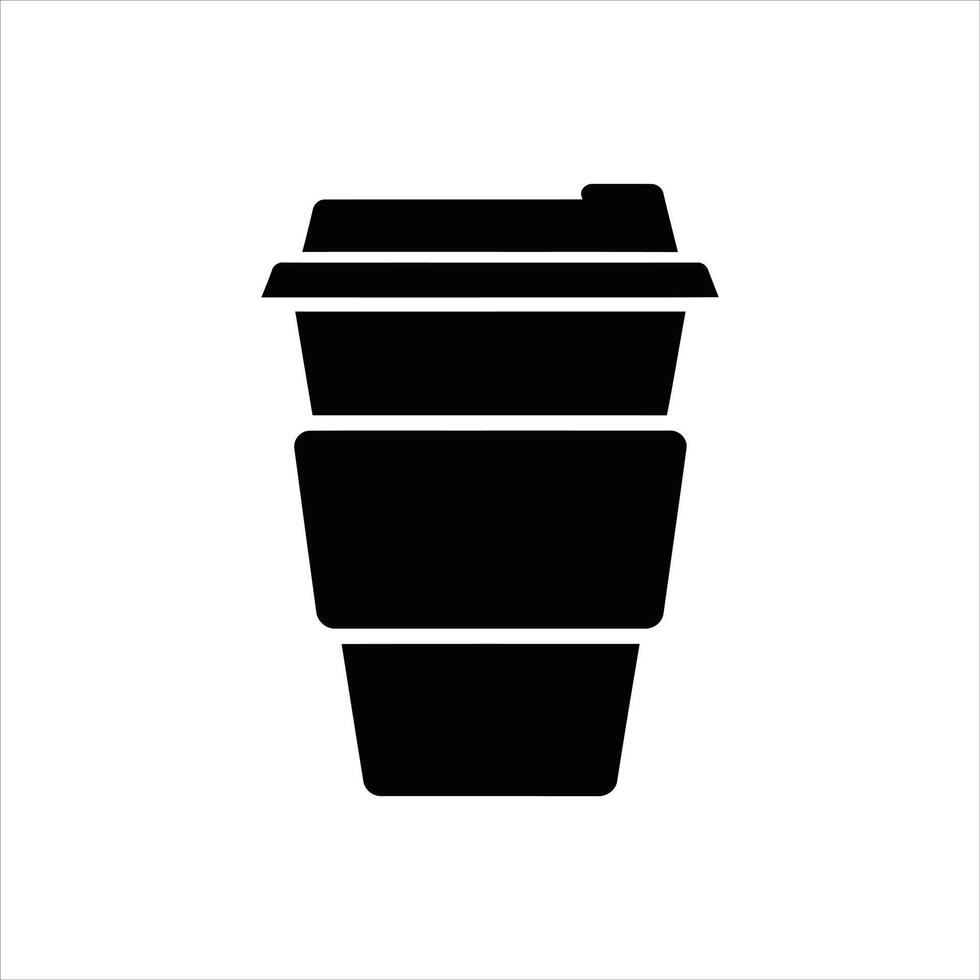 Isolated Bottle Icon Simple Black Silhouette Design vector