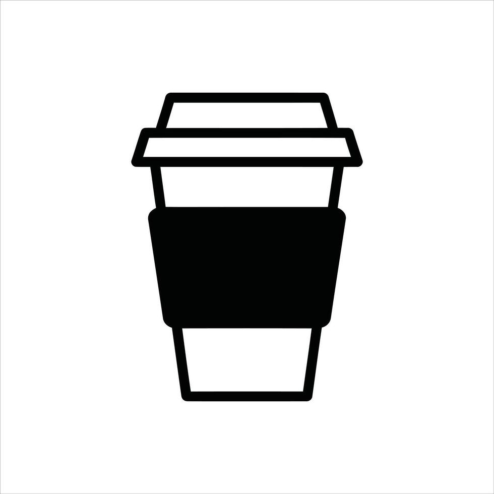 Minimal Bottle Silhouette Black Drink Container Icon vector