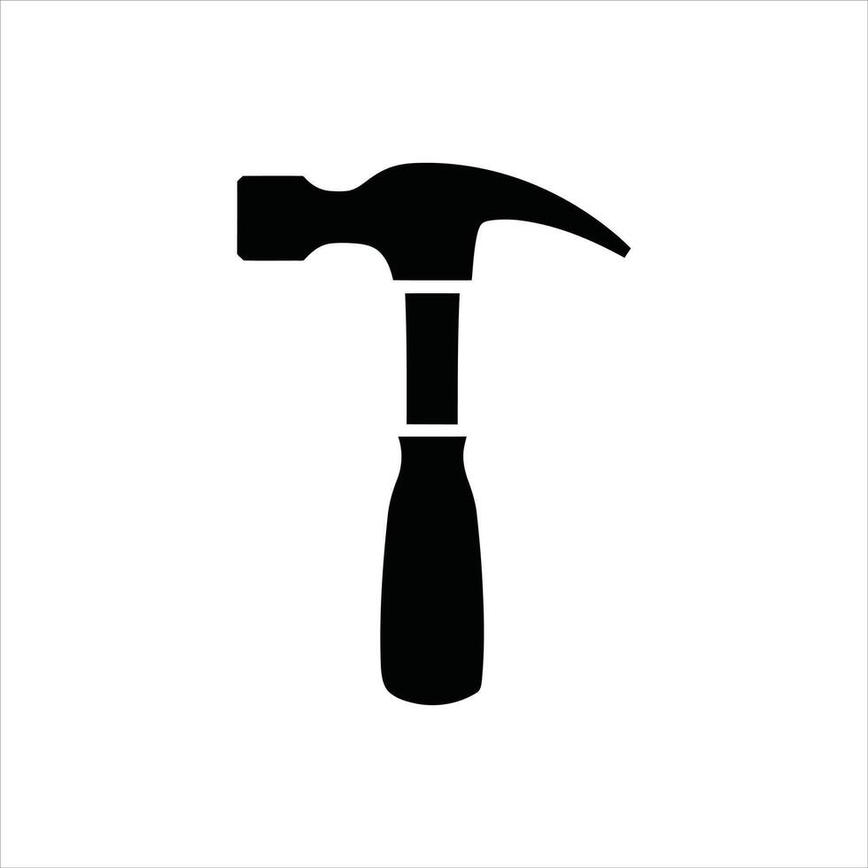 Silhouette of Hammer Isolated Black Tool vector