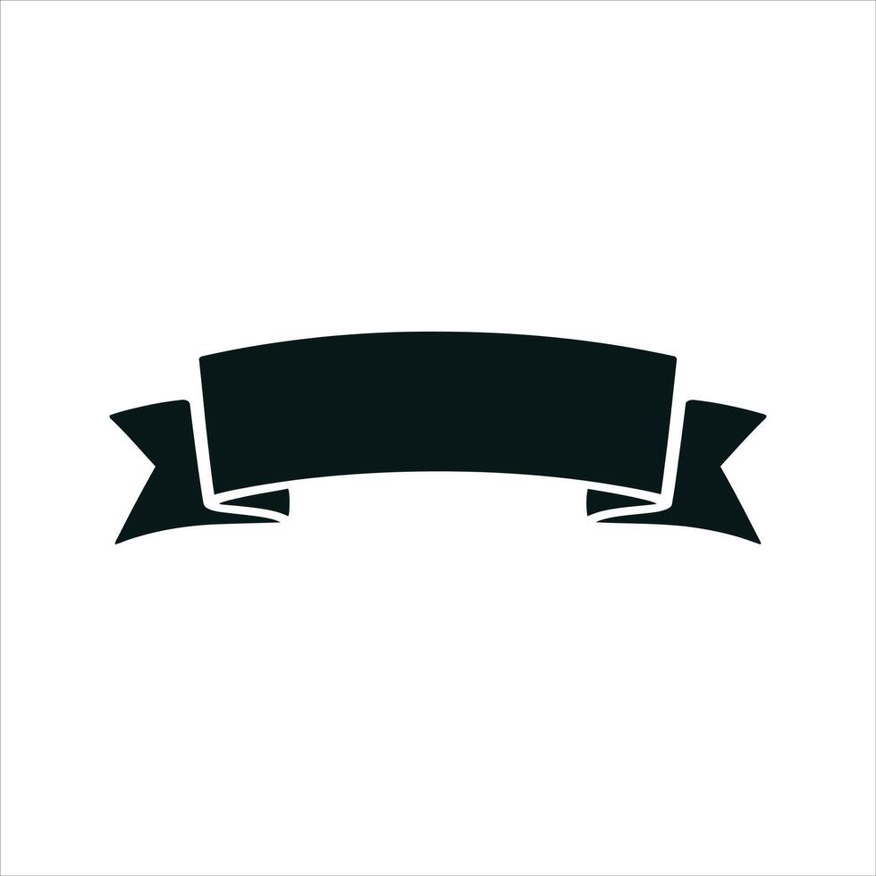 Vintage Scroll Ribbon Banner Silhouette Label vector