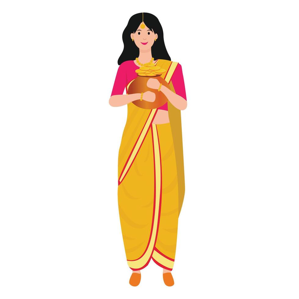 Dhanteras festival in the Hindu religion vector