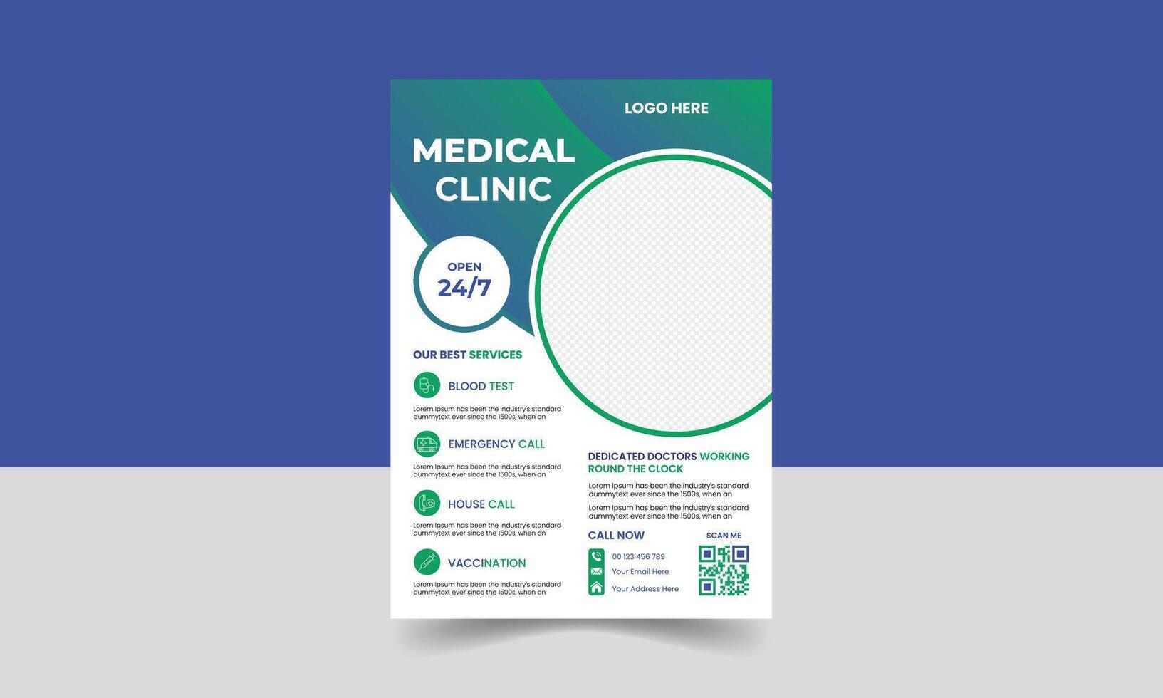 Doctor Appointment Health Checkup Flyer Layout vector
