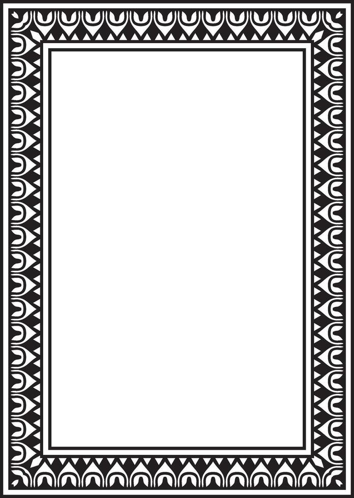 Classic greek black monochrome square ornament. pattern, ancient hellenic rectangle vector