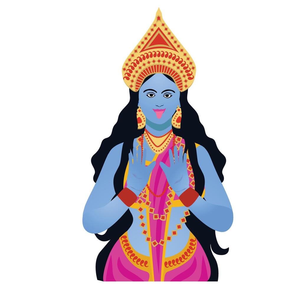 Kali Devi hindu festival vector