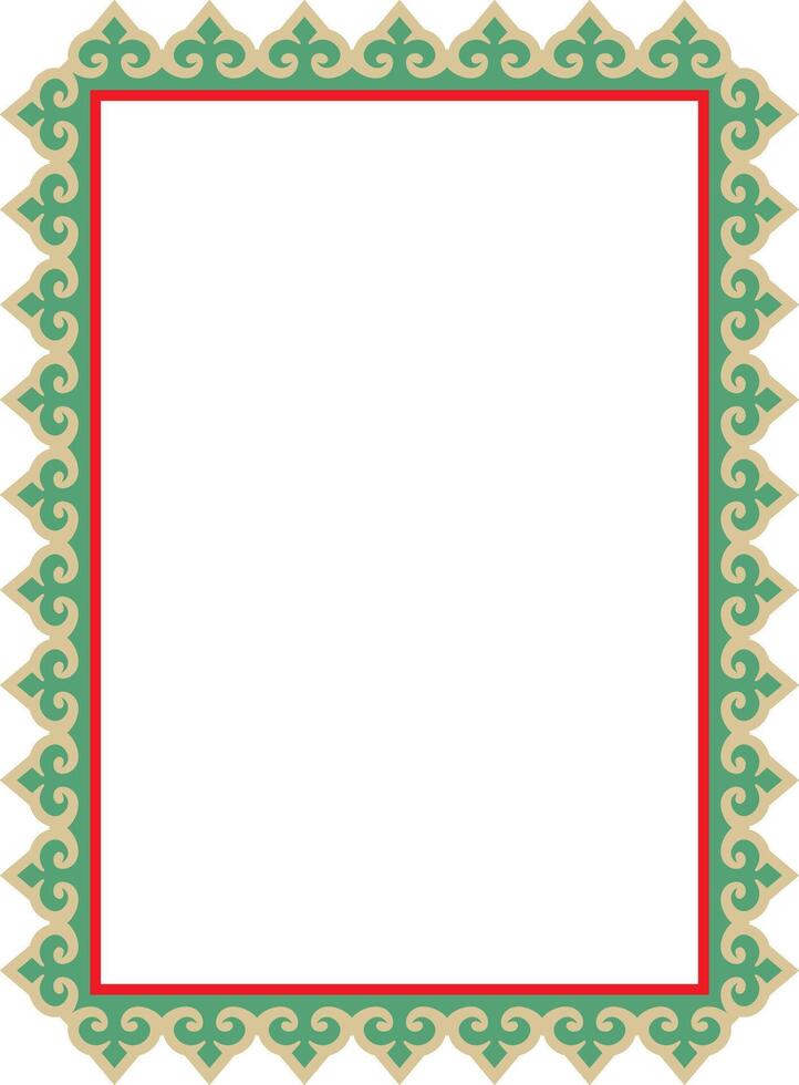 colored square Kazakh national ornament. Ethnic pattern Great Steppe, vector
