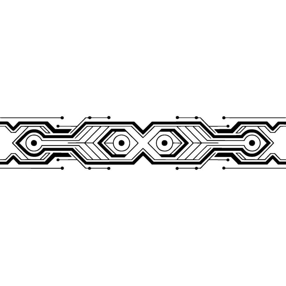 Abstract Circuit Board Eye on Grayscale Background vector