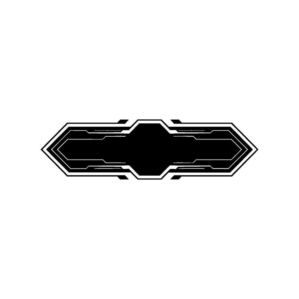 Futuristic Tech Banner With Empty Space for Text, Black and White vector
