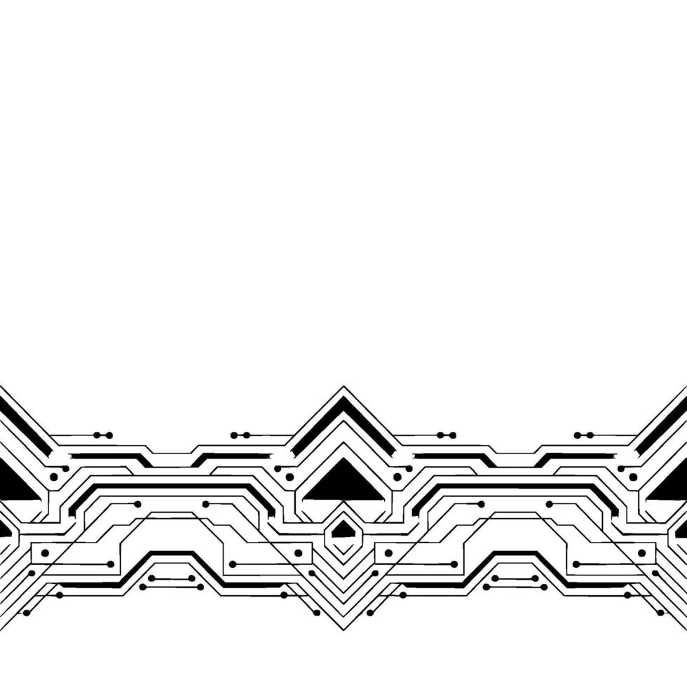 Futuristic Circuit Board With Gradient Elements on Gray Background vector