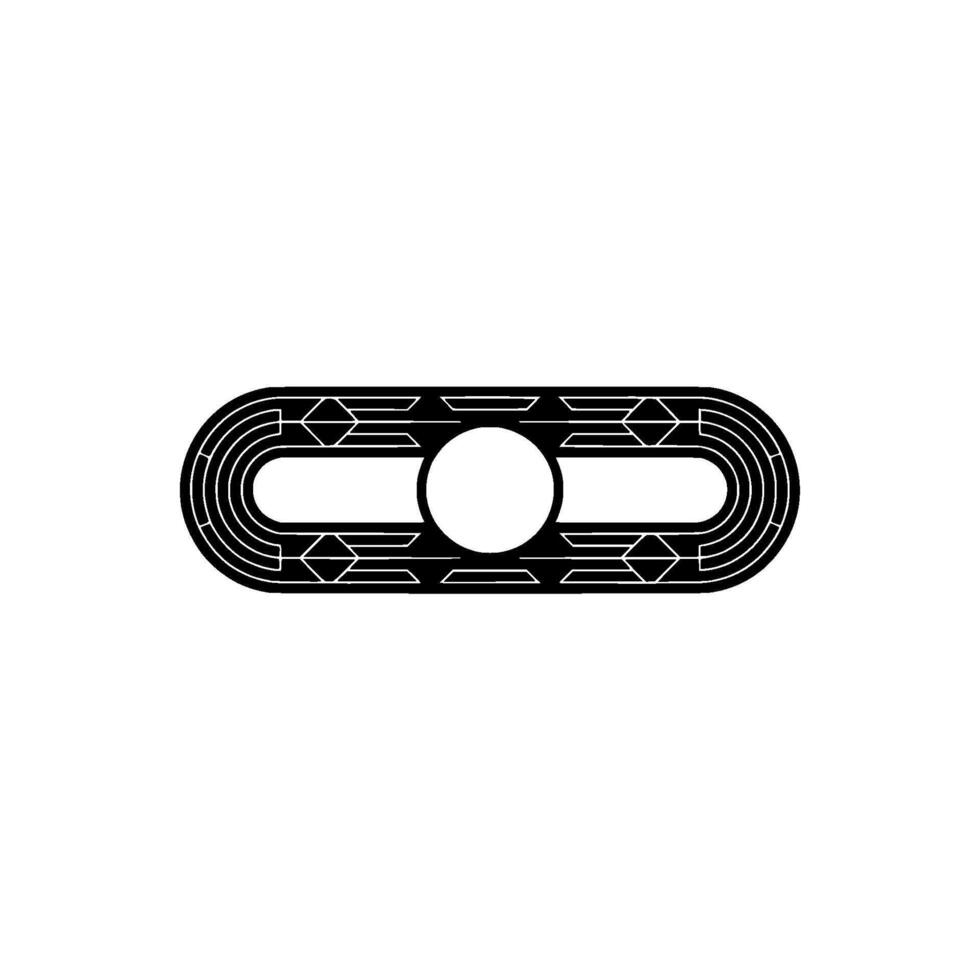 Abstract Geometric Black White Minimalist Element vector