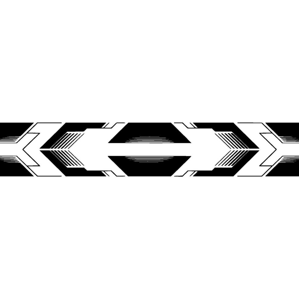 Abstract Geometric Border in Black White Modern Style vector