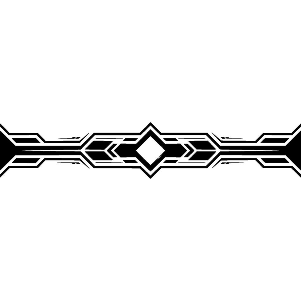 Geometric Abstract Ornament Minimalist Black White , Modern, Technology, Futuristic vector