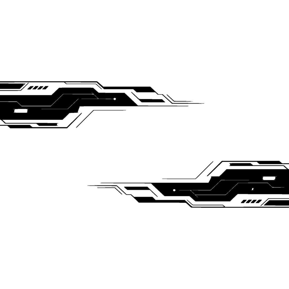 Abstract Tech Circuit , Black and White, Modern, Digital Background vector