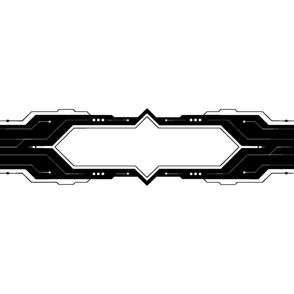 Abstract Tech Circuit Board , Modern Minimalist, White Background vector
