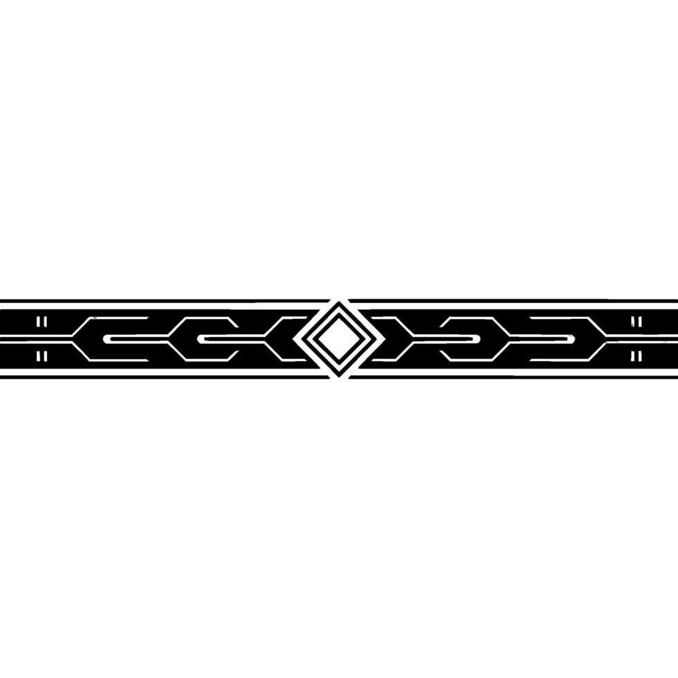 Abstract Geometric Tech , Minimalist Border Ornament vector