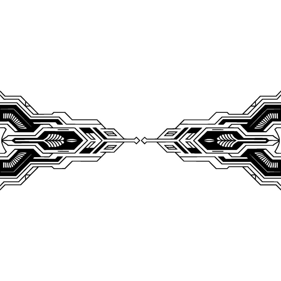 Geometric Tech Abstract , Symmetry, Minimalist Style vector