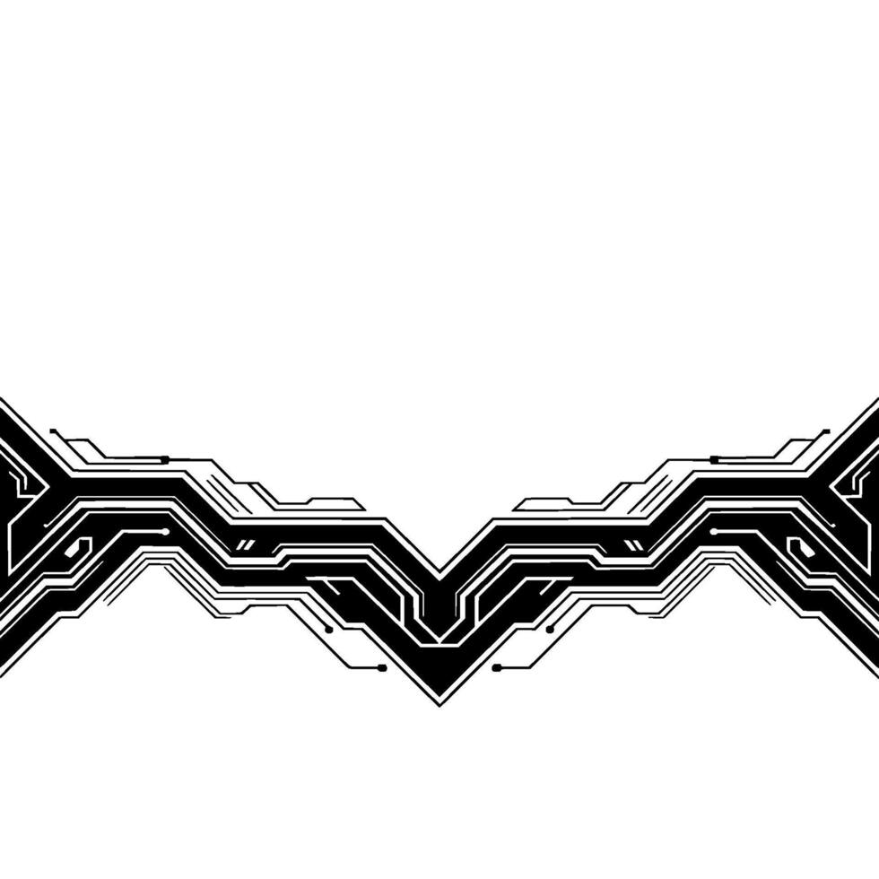 Futuristic Circuitry With Sunburst Effect vector
