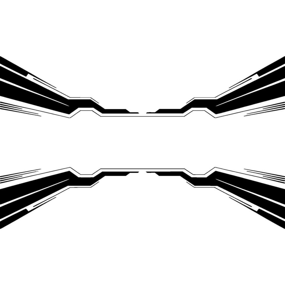 Abstract Tech Frame Template Futuristic Minimalist vector