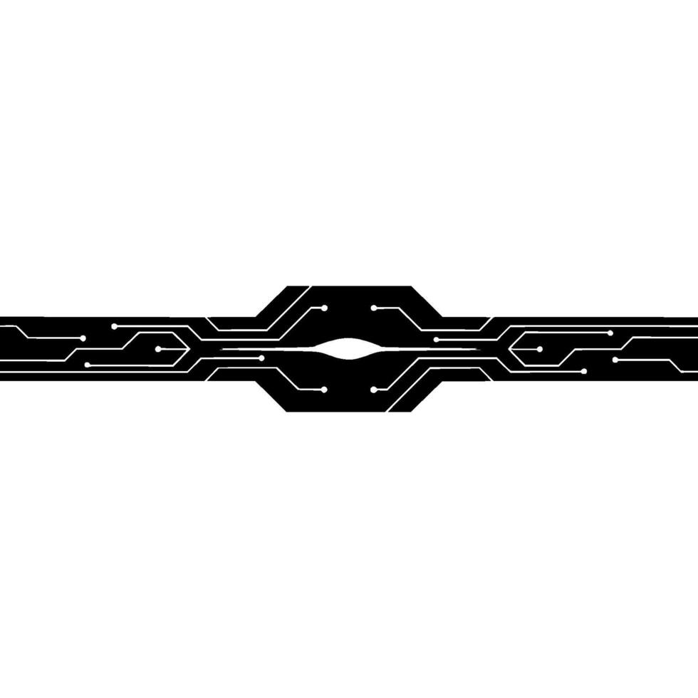 Futuristic Tech Circuit Board Element on White Background vector