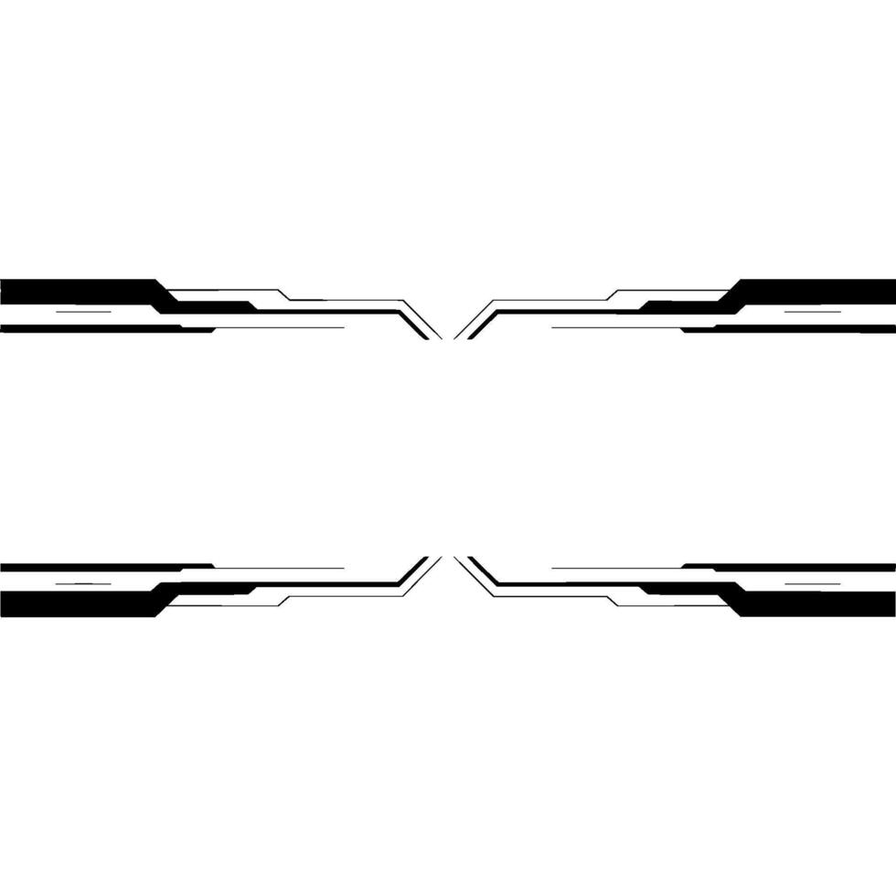 Futuristic Ui Border Elements on Grayscale Background vector