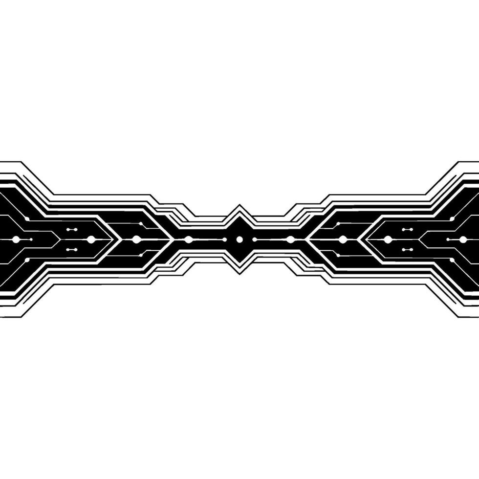 Modern Circuit Board on White, Tech Background vector