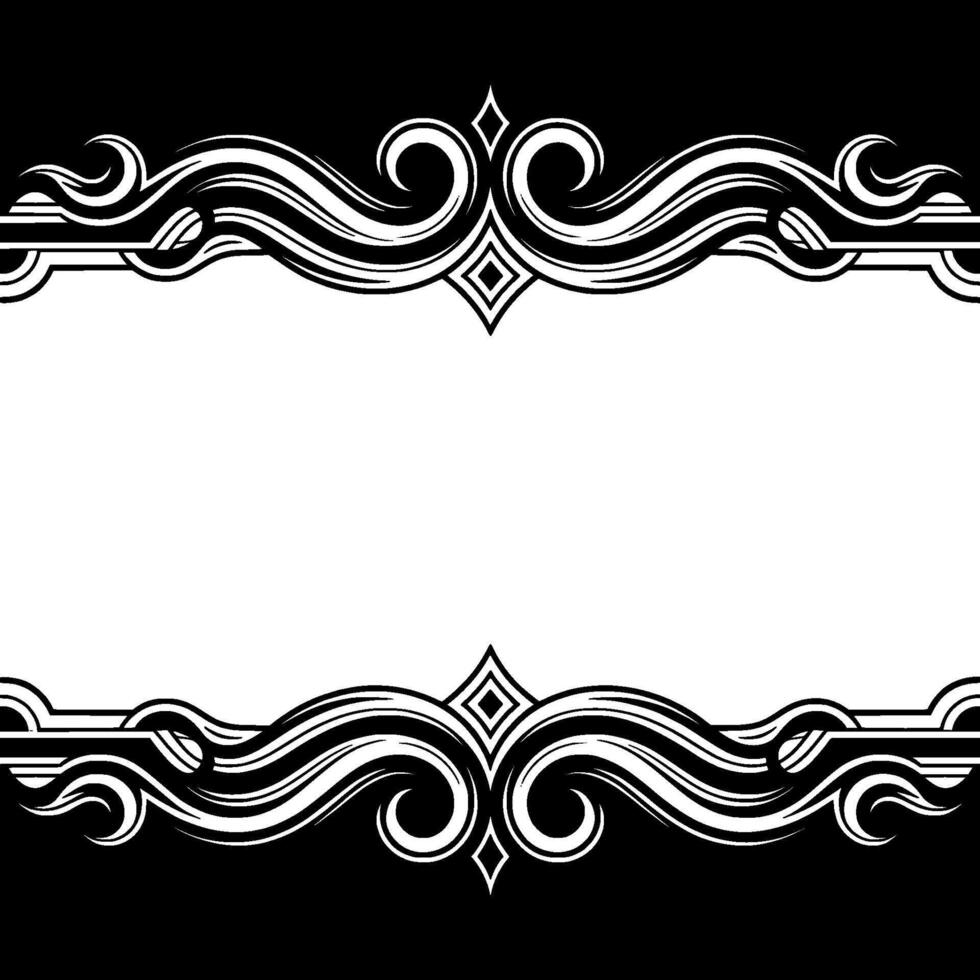 Elegant Black White Ornamental Frame Art Deco Style, for , Invitation or vector
