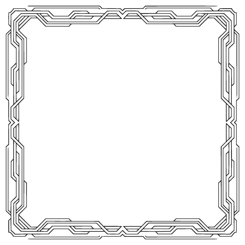 Geometric Frame Minimalist Black and White Border, Modern Aesthetic vector