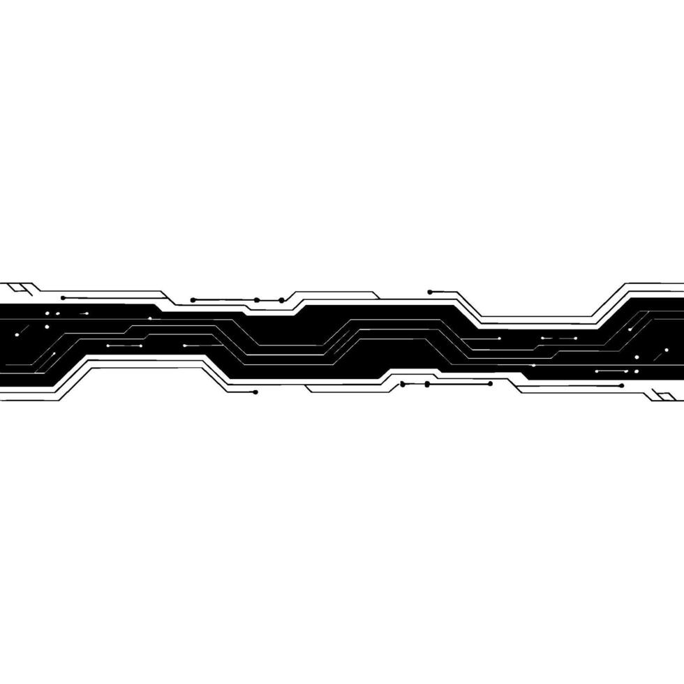 Minimalist Tech Background Circuit Board Lines on White Space vector